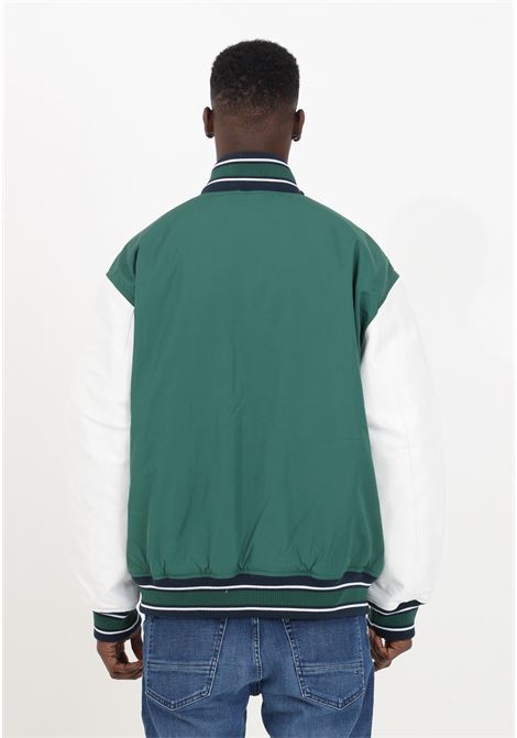 Green and white men's college style jacket TOMMY JEANS | DM0DM17880L4LL4L